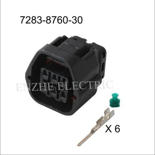 50SET 7283-8760-30 car male female cable connector terminal 6 pin connector Plugs socket wire CABLE CONNECTOR PIN AUTOMOTive