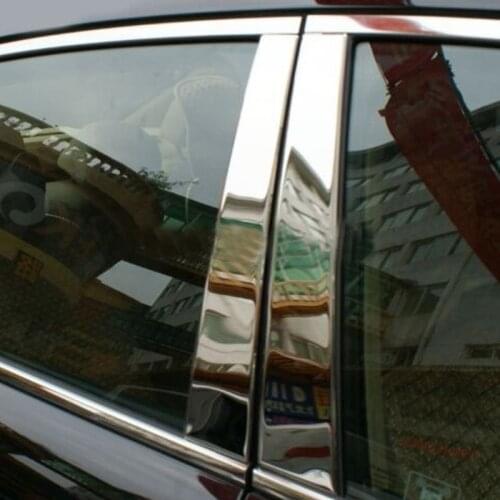 8pcs Stainless Steel Window Trims Center Pillars B+C Pillar Covers 8pcs Trim For Mazda 6 2009 2010 2011 2012