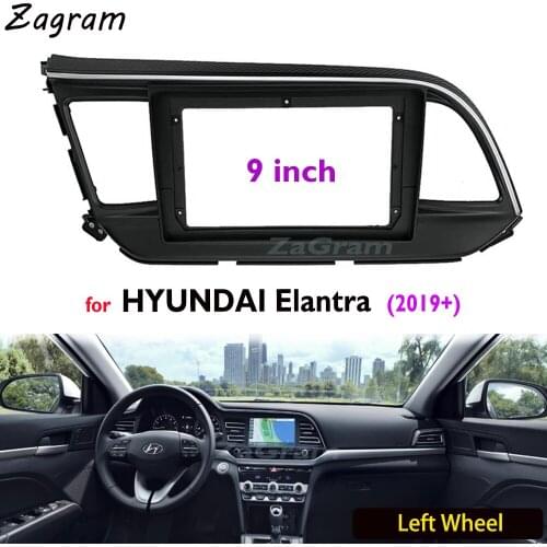 9 Inch 2 Din Car Video Fascia for HYUNDAI Elantra 2019+ Panel Player Audio Frame Dashboard Mount Kit