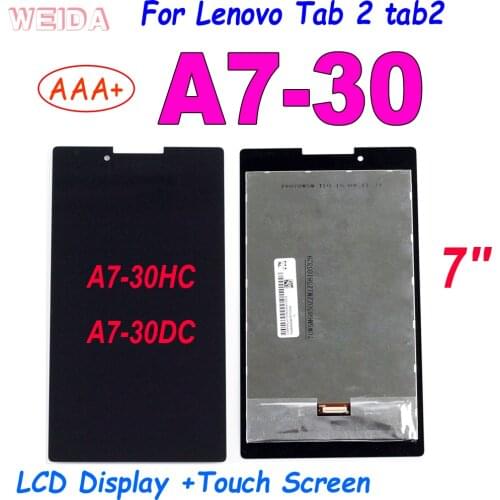 AAA+ 7'' LCD For Lenovo Tab 2 tab2 A7-30 A7-30HC A7-30DC LCD Display Touch Screen Digitizer Assembly for Lenovo A7-30 Display