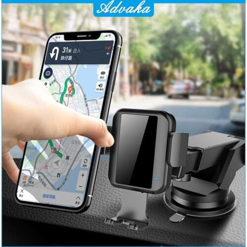 Vehicle Mount Aluminum Alloy Electric Smart Gravity Universal Phone Holder Vehicle Automatic Clamping Phones Mobile Accessories