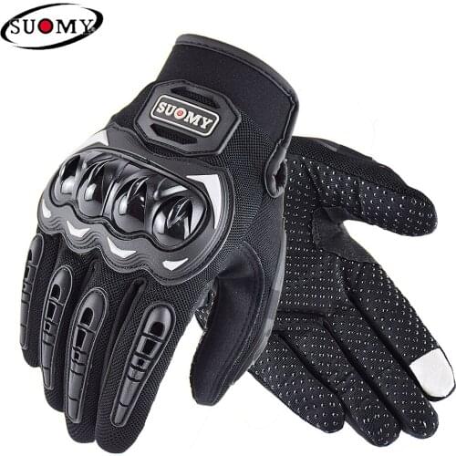 Breathable Mesh Motorcycle Gloves Men Airy Comfortable Riding MTB Bike Gloves Summer Scooter Moto Protective Gear