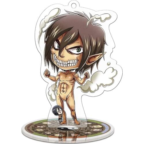 New Arrived 9cm Shingeki no Kyojin Attack on Titan Action Figure Anime Toy Transparent Acrylic Toys Cute Decorative Ornaments