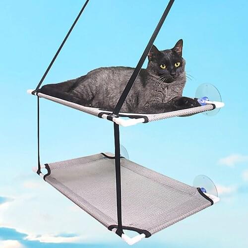 Cat Hammock Hanging Beds Comfortable Cat Window Hammock Bed Double Layer Climbing Sleeping Mattress Pet Supplies