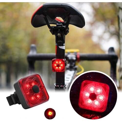 Mountain Bike Flashing Tail Light High Brightness Waterproof LED USB Rechargeable Night Riding Warning Light Bicycle Accessories