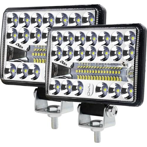 60W 3X5" inch Chrome Rectangular LED Headlights Replacement High Brightness off-road Roof Searchlight Auxiliary Auto Headlamp