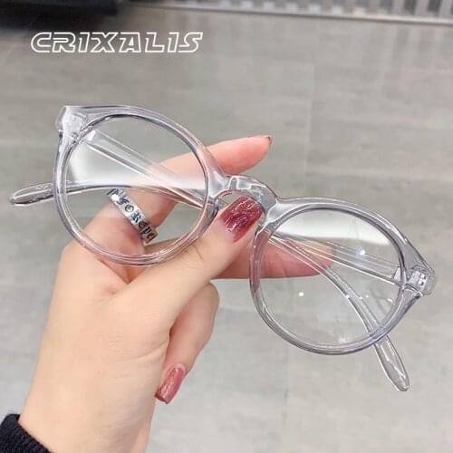 CRIXALIS Round Blue Light Blocking Glasses Womens 2021 Fashion Computer Gaming Eyeglasses Men Prescription Eyewear Frame UV400