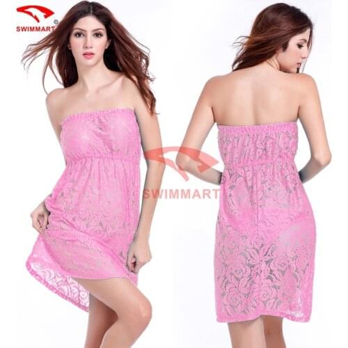 SWIMMART 1 Piece Lace Skirt Beach New 2017 Sexy Swimwear Women Bathing Suit Swim Bikini Summer Lady Beach Skirt Holiday Dress