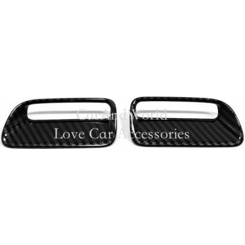 Carbon Fiber Small Air Condition Condition Outlet Vent Panel Protector Cover Trims For Honda Fit Jazz 2020 2021 Car Accessories