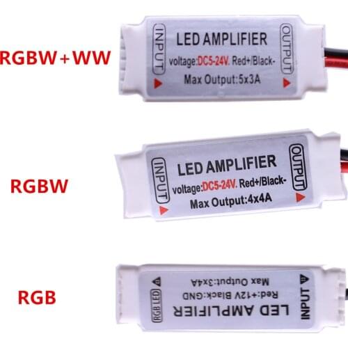 Mini RGB/RGBW/RGBCCT Led Amplifier Controller Common Anode 3CH/4CH/5CH For SMD 3528 5050 5050RGBWW RGBCCT Led Strip Lighting