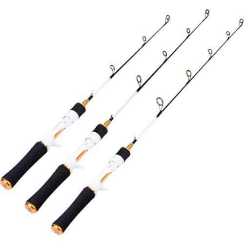 60/70/80CM Ice Fishing Rod Double Tips Winter Rods Sections Length Casting Set Spinning Pole Short Tackle Reels To Choose Combo