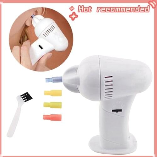 Portable Painless Electric Ear Cleaner Vac Device Machine with Soft Head Ear Wax Pick Cleaner Remover Spiral Dig Wax Earpick