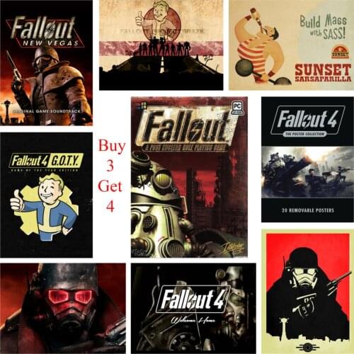 Fallout Game Posters Wall Stickers White Coated Paper Prints Clear Image Home Decoration Livingroom Bedroom Bar Home Art Brand