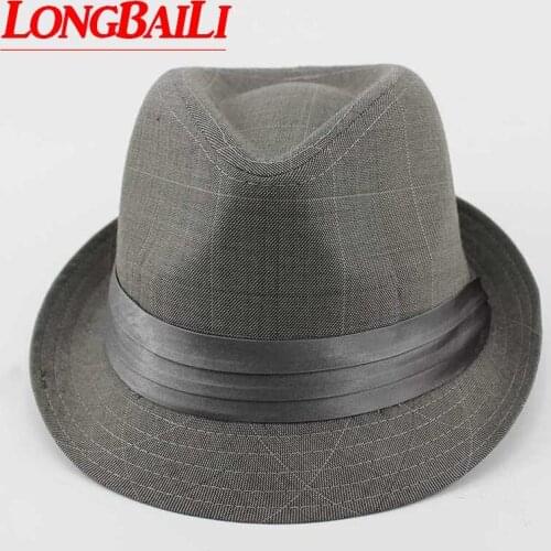 Casual Fedora Hats For Men Chapeu Masculino Panama Jazz Gangster Caps MEDB004
