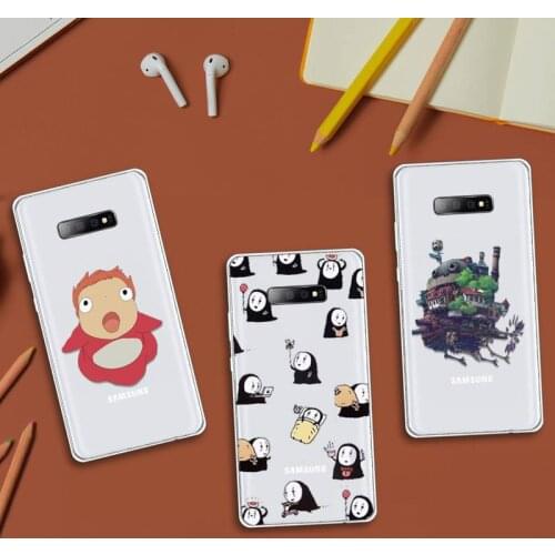 Totoro Spirited Away japanese Anime Phone Case Transparent For Samsung Galaxy S Note 8 9 11 20 10 Pro E LITE P Plus A81