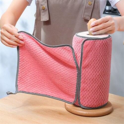 Daily Use Tableware Cleaning Cloth, Dishcloth, Dishcloth, Non-stick Oil, Thickened, Absorbent Scrub Pad