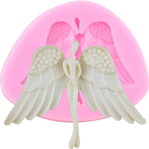 Angel Wings Silicone Molds Cupcake DIY Party Cupcake Topper Fondant Cake Decorating Tools Candy Clay Chocolate Gumpaste Moulds