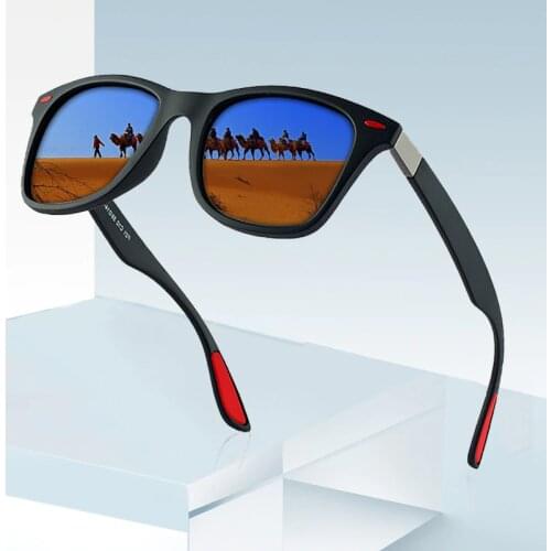 Vintage Retro Sunglasses Men Polarized Square 2020 Brand Designer Sun Glasses For Men UV400 Driving Mirror Goggle