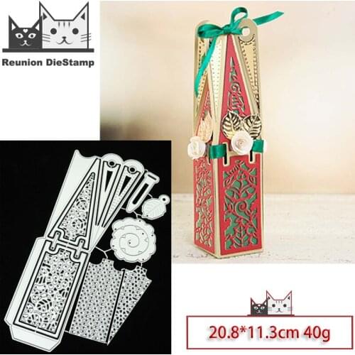 Reunion Small Box Gift Bag Metal Cutting Dies Scrapbooking Craft Mold Cut Die Stencil Handmade Paper Card Make Template New