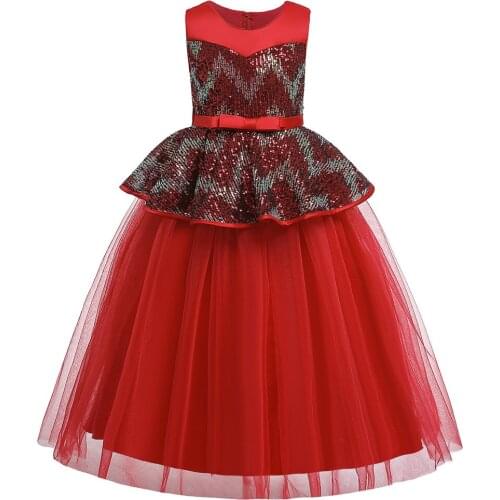 Vestido Longo Flower Girl Dresses Vintage Girls Pageant Dresses Children Lace Dresses Wedding Party Long Ball Gowns 6-14T