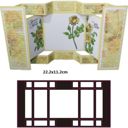 3D Folded Fancy Metal steel cutting die Customized scrapbooking DIY Carbon Sharp Book photo album art card Dies Cut