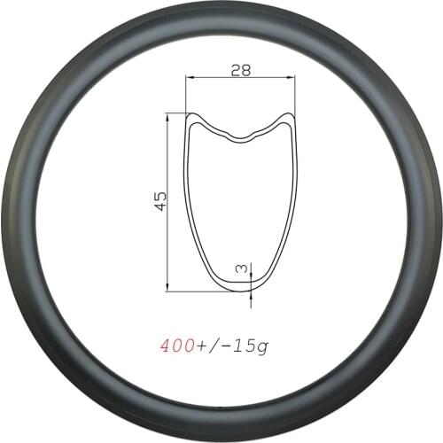 400g All road gravel 45mm deep 700C Tubular V brake carbon rims 28mm wide basalt brake track gravel wheel UD 3K 12K matte glossy