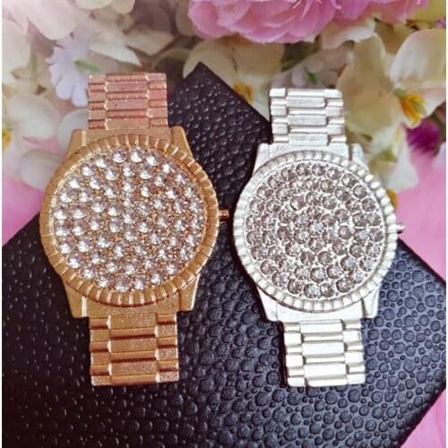 5pcs/lot Cell Phone Case DIY Alloy Rhinestones Watch pendant Decoration Charms