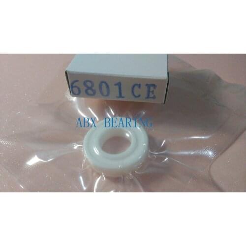 6801-2RS full ZrO2 ceramic deep groove ball bearing 12x21x5mm with seals 61801-2RS bearing 6801 2RS