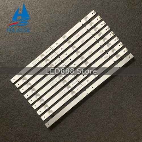 9 Pcs/Lot 100% New Original LED Backlight Bar Lamps for 49 inch TV DLED49HD 9X4 1005 E177671B/PEC 4 leds 3V Square Lens