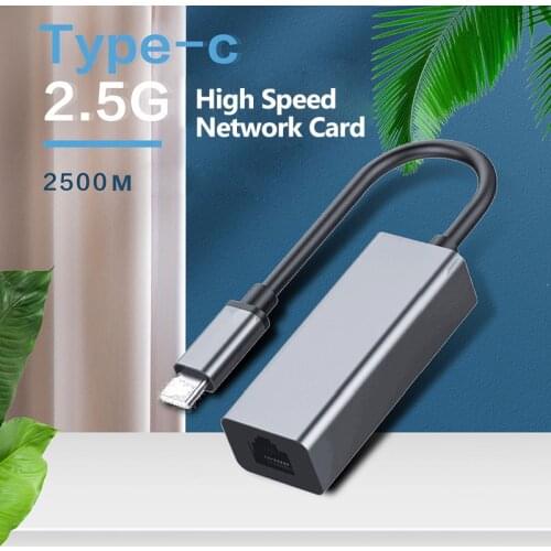 USBC to Lan RJ45 adapter External Ethernet Network Card 2500mbps for MacBook iPad Pro Wired Type C Ethernet 2.5 Gigabit splitter