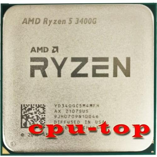 AMD Ryzen 5 3400G,3.7 GHz Quad-Core Eight-Thread 65W CPU Processor YD3400C5M4MFH Socket AM4