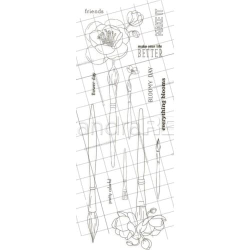 English Flower Clear Stamp Seal DIY Scrapbooking Photo Album Decorative Clear Stamp C0685