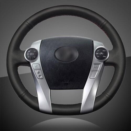 Auto Braid On The Steering Wheel Cover for Toyota Prius 30(XW30) 2009-2015 Prius C(US)2012-2017 Prius V(US) 2012 Car Wheel Cover