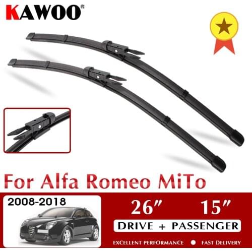 Car Windscreen Wiper Blade for Alfa Romeo Mito 2008 2009 2010 2011 2012 2013 2014 2015 2016 2017 2018 2019 Fit Pinch Tab Arm