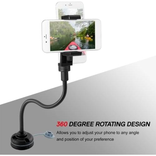 Kayak Canoe Phone Mount Base Cellphone Holders with Flexible Long Arm Marine Boat Camera Bracket Accessories