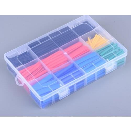 Free shipping 560pcs colours Polyolefin Shrinking Assorted 2:1 Heat Shrink Tube Wire Cable Insulated Sleeving Tubing Set
