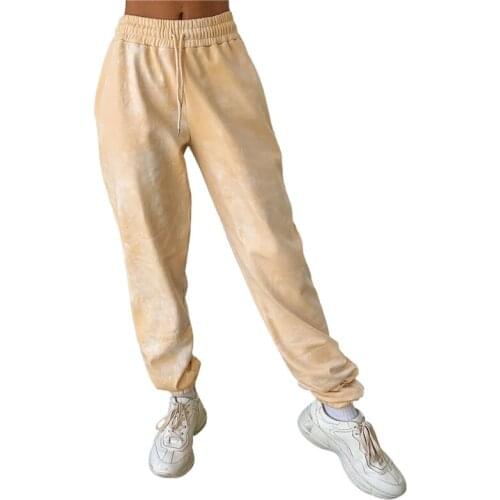 Women Casual Harem Pants High Waist Trousers For Women Dye Printed Casual Loose Slimming Wear Side Pockets Bottoms Lady