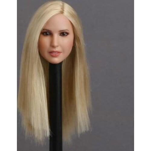 Custom 1/6 Scale Beauty European Girl Head Sculpt Ivanka Trump Head Carving Toy 4 Styles for 12inch Female Action Figure Toys