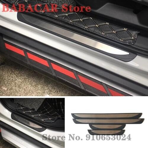 For T-ROC T ROC TROC 2017 2018 Stainless steel Scuff Plate Door Sill Guard Pedal Cover Trim Car Styling Accessories 4pcs