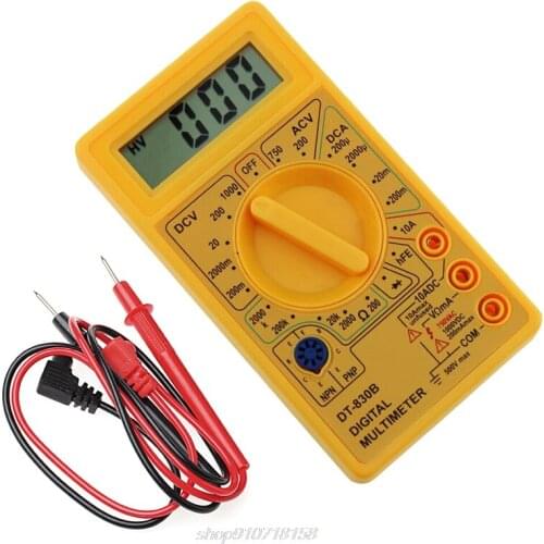 DT-830B Multimeter LCD Auto Range Digital Voltmeter Ohmmeter Volt Tester M16 21 Dropship