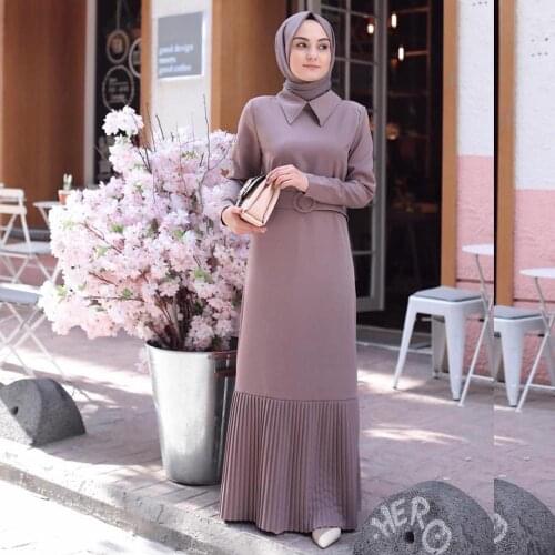 Elegant Muslim Pleated Abaya Dress Vestidos Evening Party Cardigan Kimono Long Robe Gowns Jubah Middle East Eid Ramadan Islamic