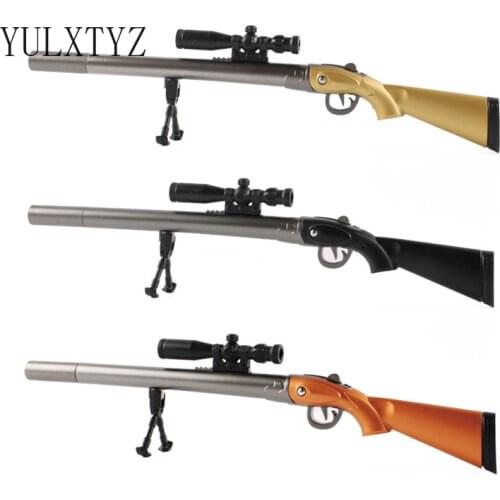 2020 New 1pcs Plastic Rifle Gun Shape Gel Pen Kawaii 0.5mm Black Ink Weapons Pen for Kids Gift School Office Supplies Stationery