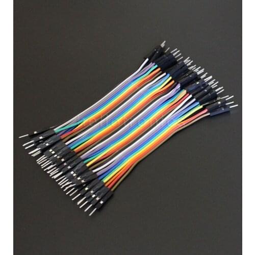 Hellotronics Premium No Bad Glue Smell Male to Male 10cm 40Pins Splittable Dupont M/M Breadboard Jumper Wire Ribbon Cable