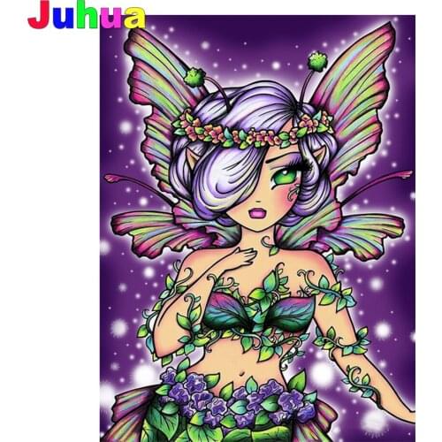 Butterfly fairy 5D Diy diamond painting Full square/round mosaic art elf girl diamond embroidery gift home kids room decor