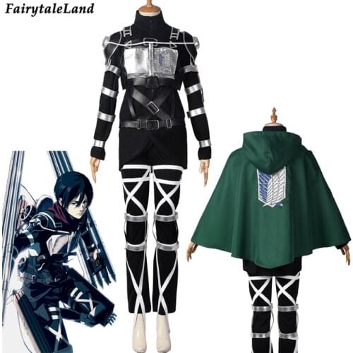 Attack on Titan 4 The Final Season Cosplay Mikasa Costume Halloween Adult Women Uniform Shingeki no Kyojin Outfit Armor Suit