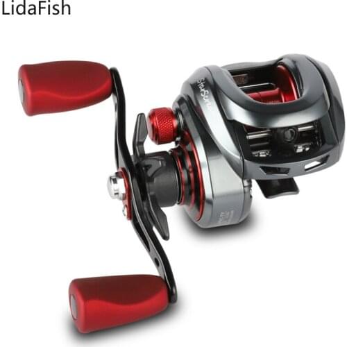 Lidafish NEW Saltwater Baitcasting Fishing Reel Magnetic Brake System 8KG Drag 7.3:1High Speed Fishing Wheel Fishing Tackle