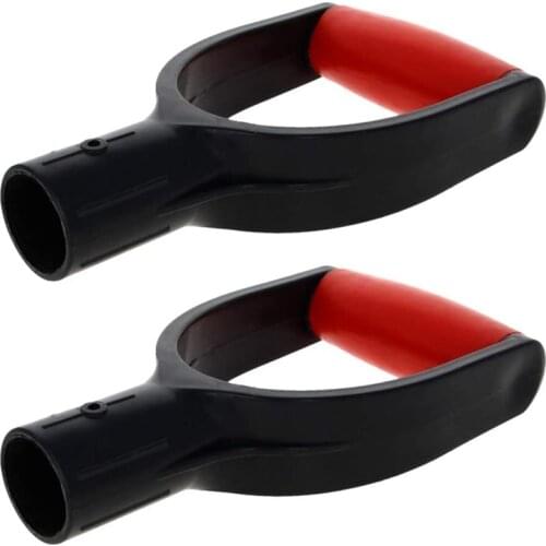 2Pcs Shovel D Grip Handle 32mm / 1.26inch Inner Diameter PVC Spade Snow Shovel Handle for Garden Digging Raking Tool