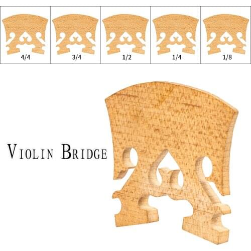 NAOMI 1PC Standard Maple Bridge 4/4 3/4 1/2 1/4 1/8 Violin Bridge Classical Baroque Style Bridge