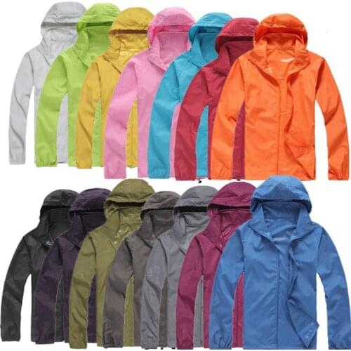 Men Women Quick Dry Hiking Jackets 2020 New Waterproof Sun-Protective Outdoor Sports Coats Skin Male Female Windbreaker