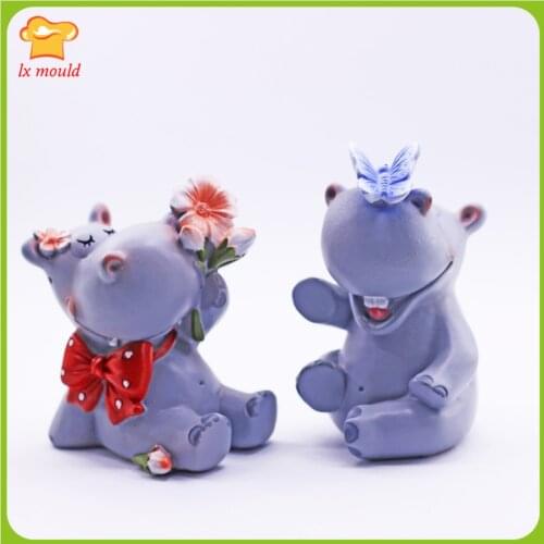 2021 New Product Hippo Silicone Mold Soap And Candle Making Mould Tools
